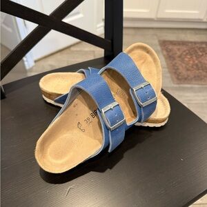 Birkenstock Blue Sandals with Buckle Straps